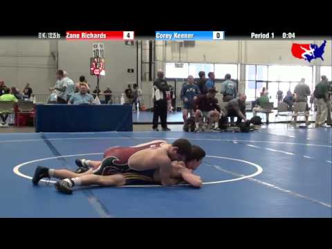 Zane Richards vs. Corey Keener at 2013 Junior Nationals - FILA - FS
