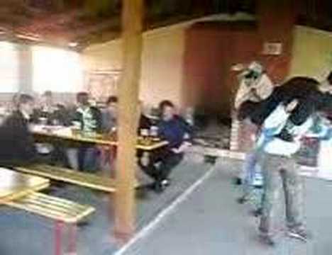 Závěr oslavy po vyhraném zápase nad Jemnickem