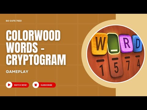 Cryptogram Gameplay #colorwood #words #word #cryptogram #game #gameplay - YouTube