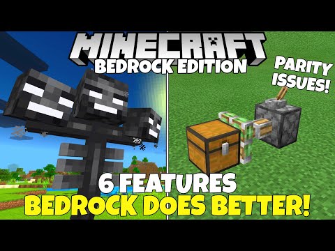 6 Minecraft Features Bedrock does BETTER than Java Edition! (Minecraft Parity)