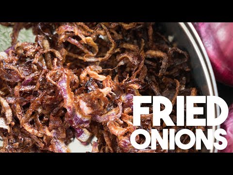 👍  How to make CRISPY Fried Onions | Quick Tip | Kravings