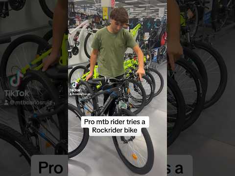 Pro MTB rider tries a rockrider bike🔥#shorts