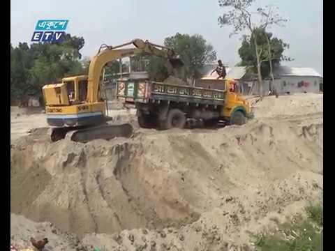 ময়মনসিংহে অবৈধ ড্রেজার বসিয়ে বালু উত্তোলন