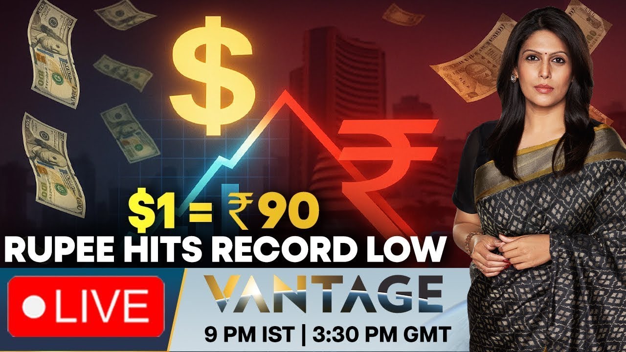 LIVE: Indian Rupee Hits Record Low, Crosses 90 Against Dollar | Vantage with Palki Sharma | N18L