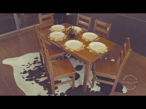 Video thumbnail of Sala de Jantar Bella 140x80 com 6 Cadeiras Tabulae Móveis