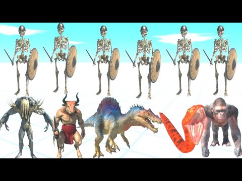 SKELETON WARRIOR FACE FACTIONS  -  ANIMAL REVOLT BATTLE SIMULATOR