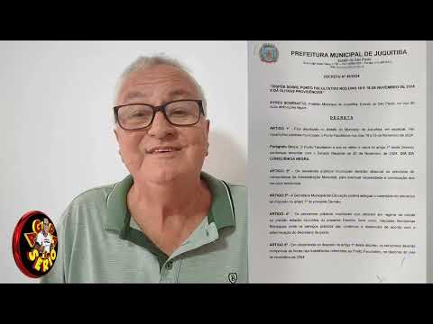 VICE PREFEITO BERNARDO DIZ : SOU CONTRA ESSE DECRETO 49/2024 QUE DEU PONTO FACULTATIVO ATÉ QUINTA FEIRA DIA 21 ISSO É COISA DE PERDEDOR .