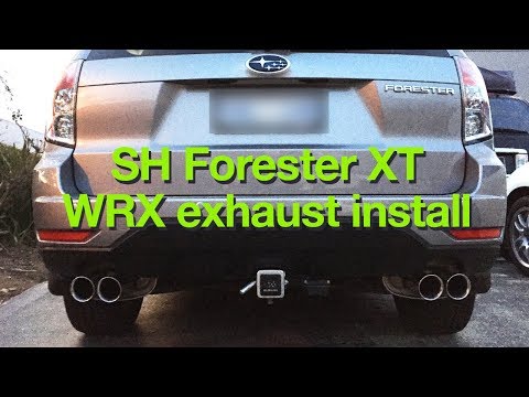 SH Forester XT WRX exhaust install DIY MY09