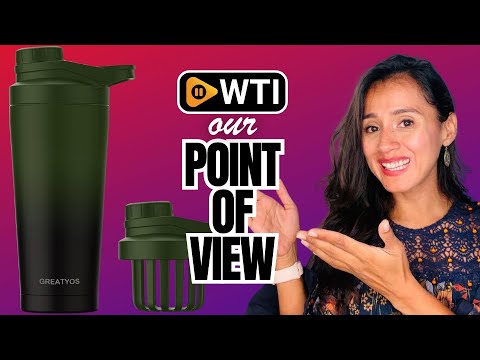 Stainless Steel Shaker Bottle with Noise-Free Design - Patented 24 oz Insulated Metal Shakers Bottles Cup for Protein Mixes and Pre Workout 100% Leak Proof (Black Forest) - WTI product video review