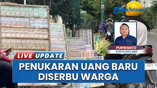 Jasa Penukaran Uang Baru Menjamur di Sepanjang Jalan Alun-Alun Merdeka Kota Malang, Ramai Diserbu