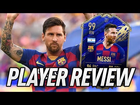 THIS CARD IS BROKEN! 🤐 99 TOTY MESSI PLAYER REVIEW! - FIFA 20 Ultimate Team