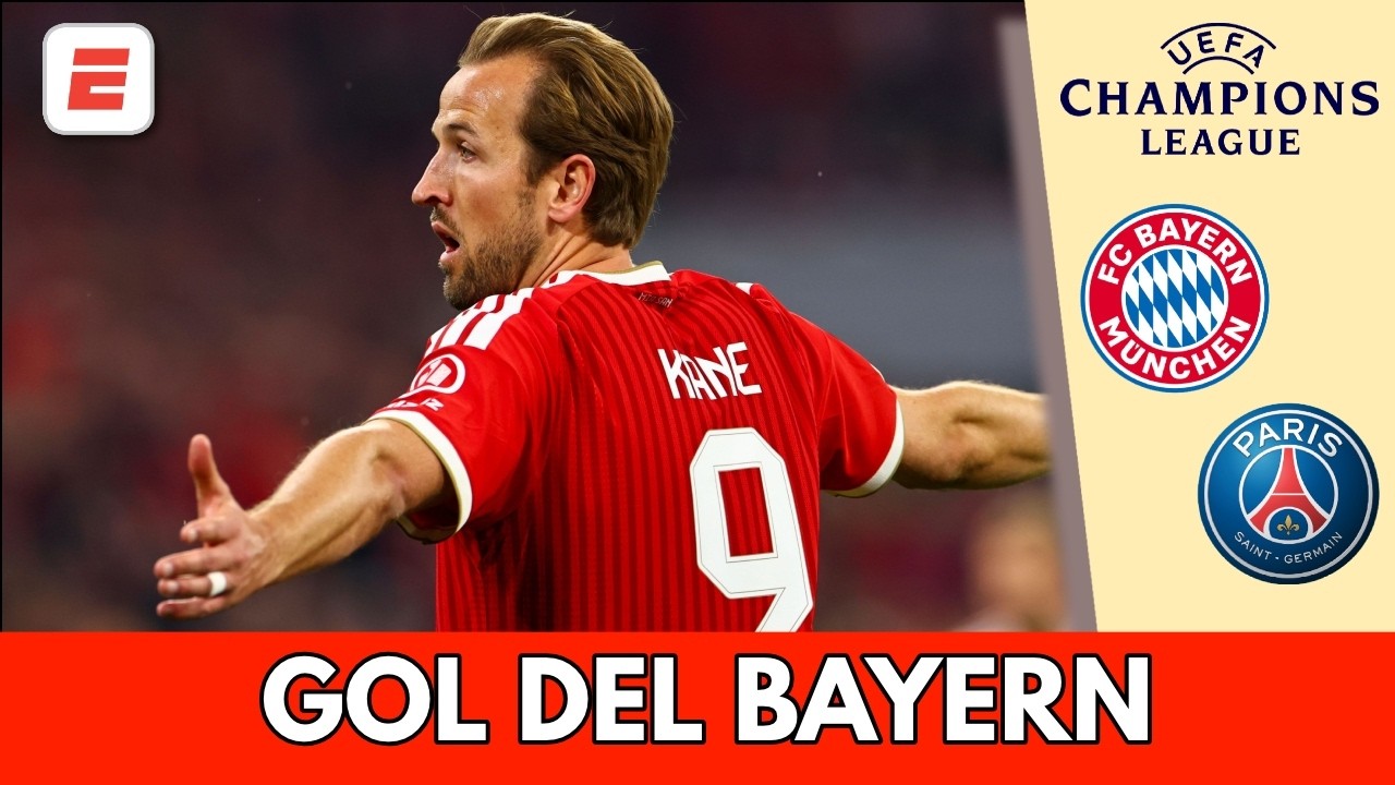 HARRY KANE con la enorme definición para el BAYERN y EMPATAR 1-1 vs PSG | Champions League