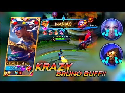 KRAZY BRUNO BUFF | BRUNO BEST BUILD S22 - MASTER BODAK MLBB
