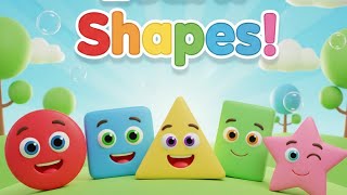 Learn Shapes for Kids | 3D Cartoon Animation | Circle, Square, Triangle | shapes name #shapes #kids