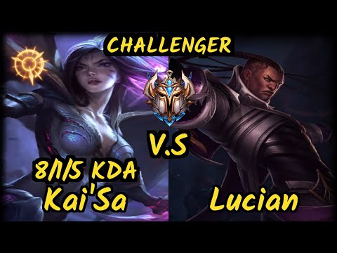 KZ Deft (KAI'SA) vs LUCIAN - 8/1/5 KDA BOTTOM ADC CHALLENGER GAMEPLAY - KR