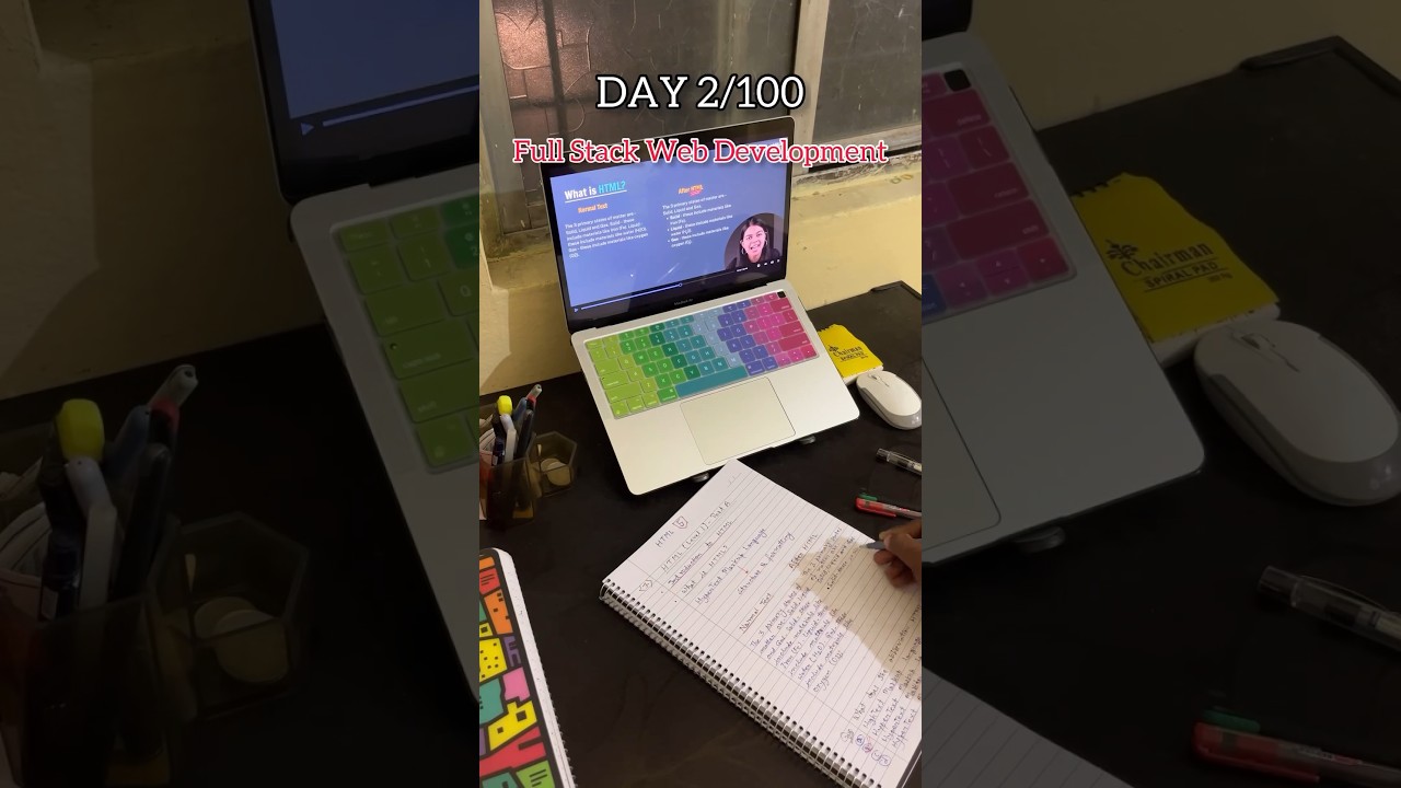 Day 2/100 Full Stack Web Development | #100daysofcode #studywithme #webdevelopment #mernstack #short