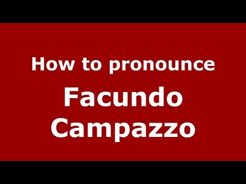 How to pronounce Facundo Campazzo