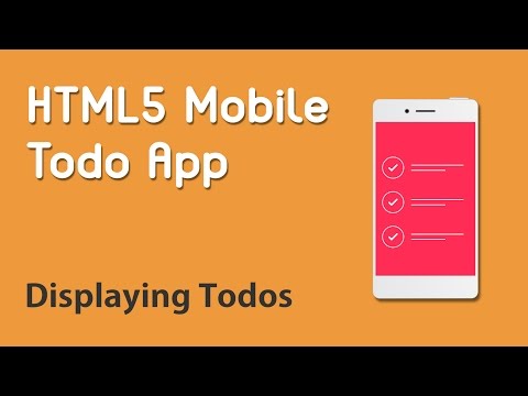 HTML5 Programming Tutorial | Learn HTML5 Mobile Todo App Displaying Todos
