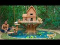 Rescue Kitten Cat And Build the Tree House for Cat with Amazing Aquarium