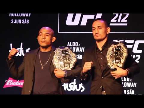 Jose Aldo vs  Max Holloway UFC 212 Media Day Staredown
