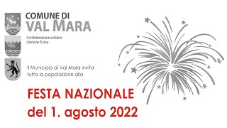 'FESTA NAZIONALE del 1 agosto 2022 Comune di Valmara' episoode image