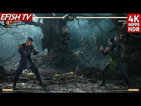 Smoke & Sektor vs MK95 Reptile & Kano (Hardest AI) - Mortal Kombat 1