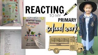 REACTING TO MY OLD SCHOOL WORK (basically a glimpse into my childhood) | studycollab: alicia