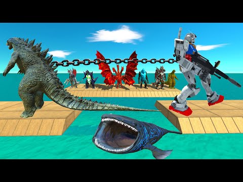 Kaiju Monsters Tug of War Over Bloop - Animal Revolt Battle Simulator