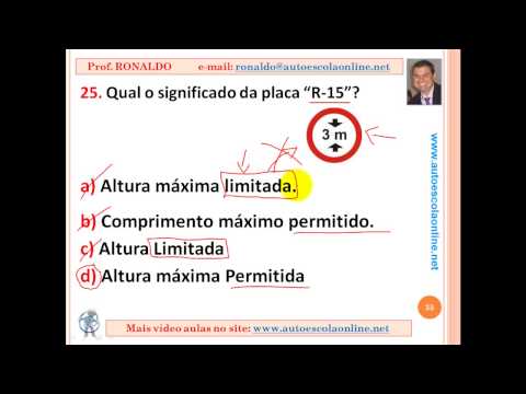 AULA 43 PROVA SIMULADA DE SINALIZAÇÃO LEGISLAÇÃO DE TRÂNSITO - DETRAN