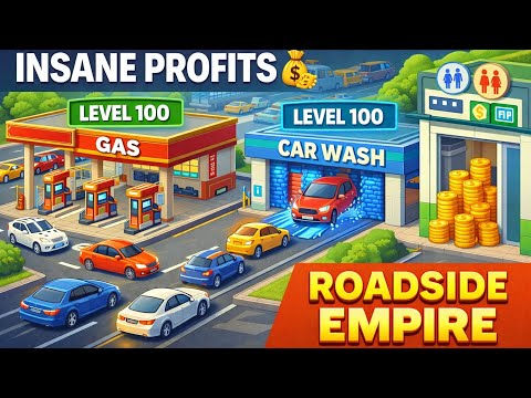 Roadside Empire Gameplay | Max Level Gas Station, Car Wash & Huge Profits