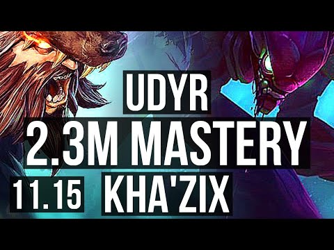UDYR vs KHA'ZIX (JUNGLE) (DEFEAT) | 11/1/2, 2.3M mastery, Legendary, 700+ games | BR Master | v11.15