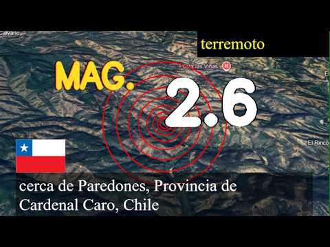 2.6 magnitude earthquake struck near Paredones, Cardenal Caro Province, Chile today on February 25,