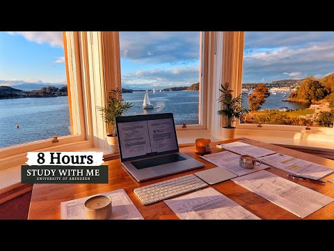 8 HOUR STUDY WITH ME | 10-min Break, No music, Study with Merve