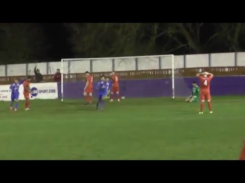 Jacob Hazel scores 3rd goal for Frickley Athletic 3 v 1 Darlington 1883 83 " .