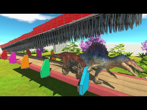 Escape the Falling Spikes Challenge - Animal Revolt Battle Simulator