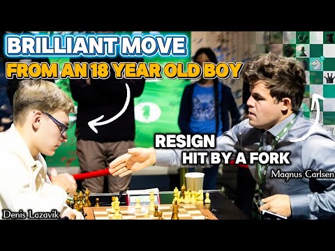 Denis Lazavik VS Magnus Carlsen || Fide World Rapid 2024, Round 5