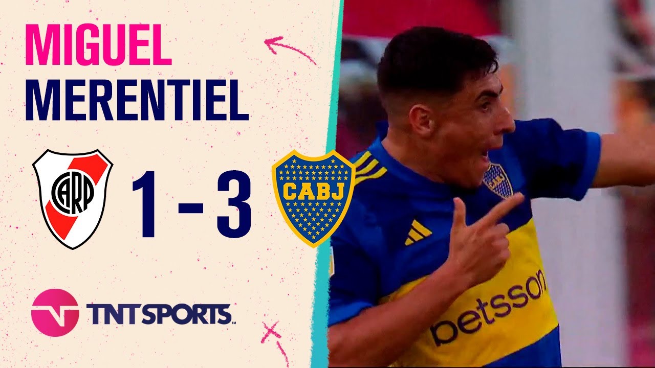 Segundo GOL de Miguel #Merentiel en el Superclásico: estira la ventaja para #Boca ante #River