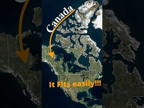 Canada is even BIGGER?  #canada #map #size #comparison