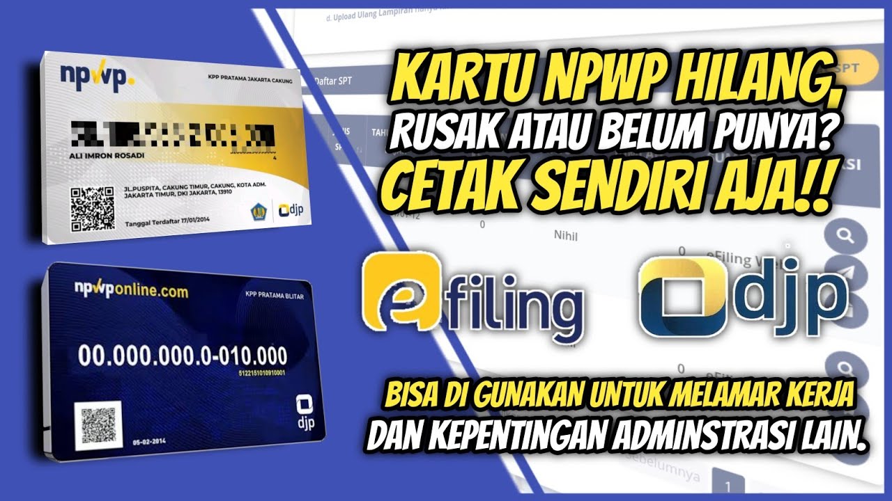 GAMPANG BANGET!! Cara cetak kartu NPWP online