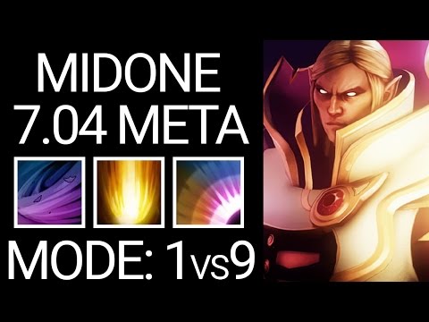 MidOne 7.04 META Invoker Enter Mode 1vs9 Pro Mid 9K MMR Dota Gameplay