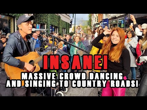 MASSIVE CROWD Singing and Dancing to COUNTRY ROADS!​