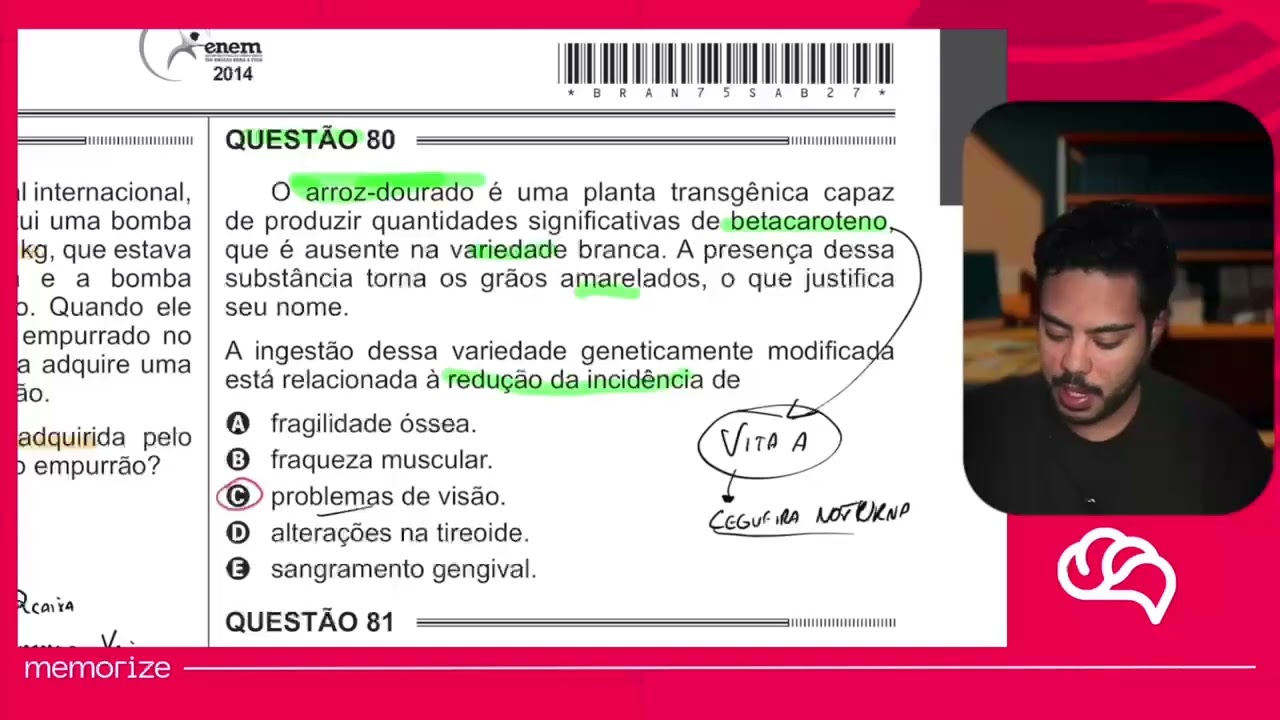 Resolução em Vídeo — Questão 80 ENEM 2014 PPL