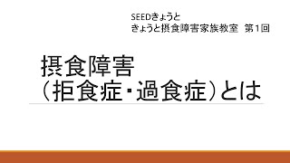 オンラインきょうと摂食障害家族教室 第1回