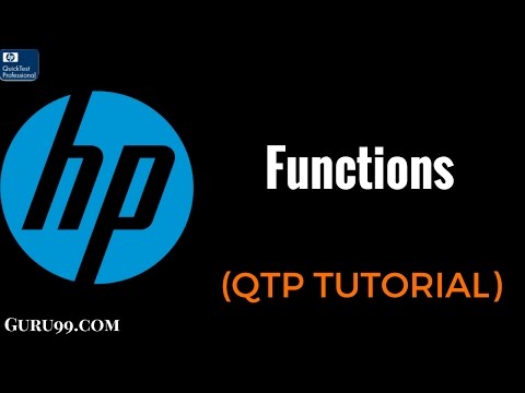 Functions  - HP UFT/QTP TutoriaL #26