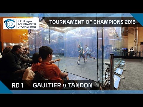 Squash: Tournament of Champions 2016 - Men's Rd 1 Highlights: Gaultier v Tandon