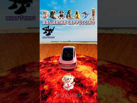 Which character's car can fly over the crater? #beamngdrive #usa #games #shorts