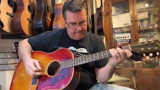 Video thumbnail for Harmony H1260 Sovereign (X-braced )vs ‘64 Gibson J45, Martin HD35 and a Martin M36. by Brian McFarland