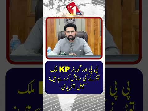 پی پی پی اور گورنر خیبر پختونخوا پاکستان کو توڑنے کی سازش کر رہے ہیں: سہیل آفریدی کا دعویٰ
