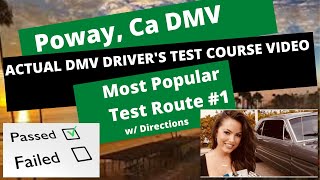 *ACTUAL TEST ROUTE* Poway CA DMV Behind The Wheel Drivers Training Education Course Adults Online