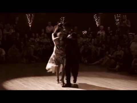  Sebastian Achaval  and  Roxana Suarez  are  dancing  to  a  tango  at  Edinburgh International Tango Festival  in  2014